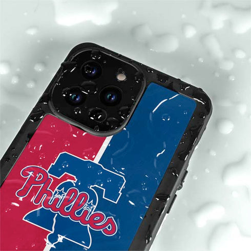 MLB Philadelphia Phillies Split iPhone 15 Pro Waterproof Case